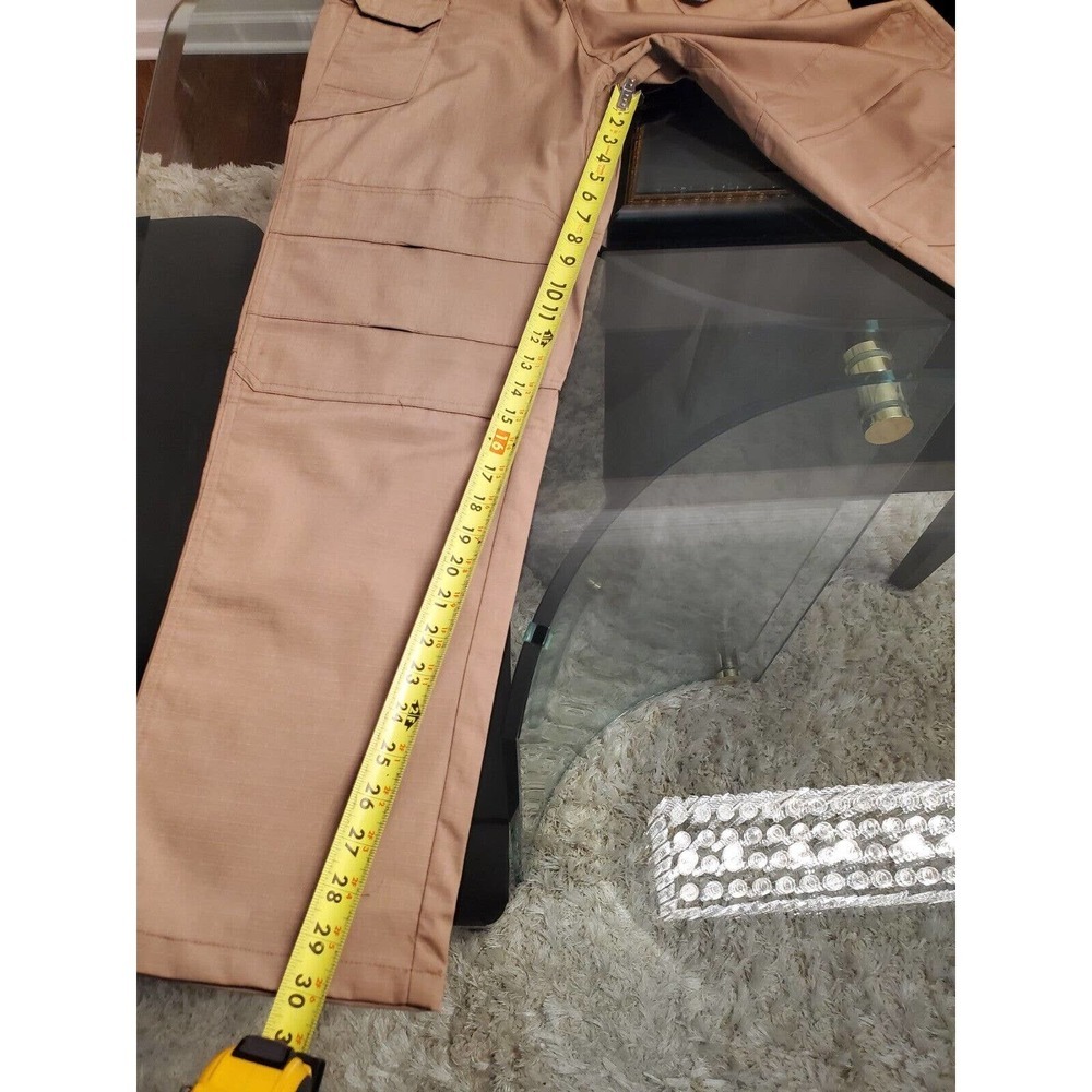 Rico Nine Cream Polyester Pull On Mid Rise Straight Legs Military Cargo‎ Pant L - Picture 9 of 10